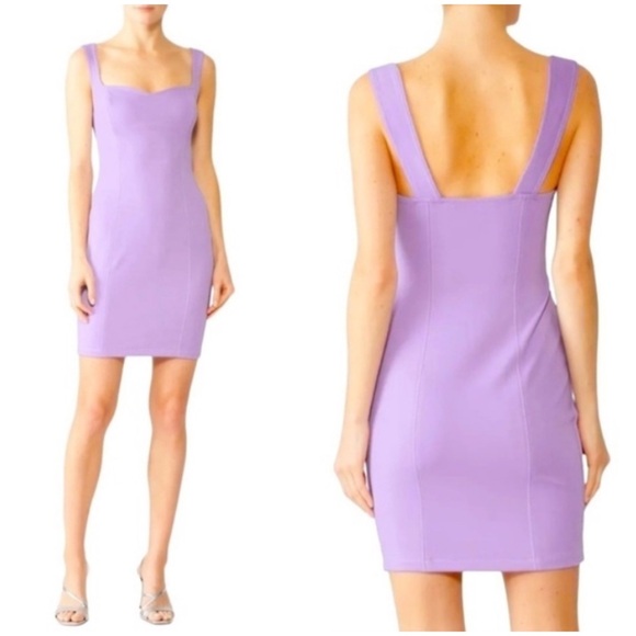ASTR the Label - Stereotype Lilac Sleeveless Bodycon Stretch Fitted Mini Dress - Picture 1 of 13